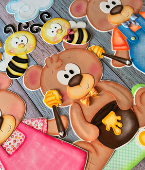 Mural Ursinhos - Apostila de Moldes Gigantes