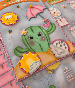 Kit Sala Cactos - Apostila de Moldes