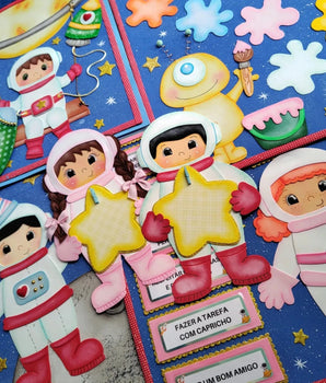 Kit Sala Astronauta - Apostila de Moldes