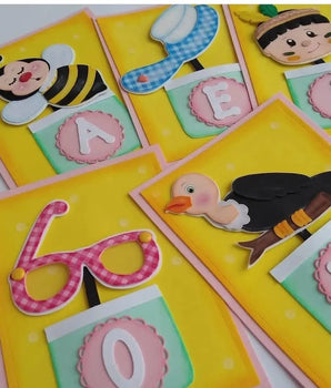 Aprendendo Vogais e Numerais - Apostila de Moldes