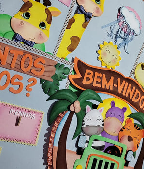 Kit Sala Safari - Apostila de Moldes