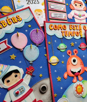 Kit Sala Astronauta - Apostila de Moldes