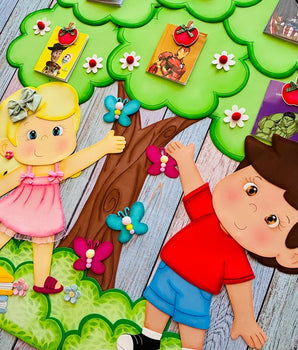 Mural Cantinho da Leitura - Apostila de Moldes Gigantes