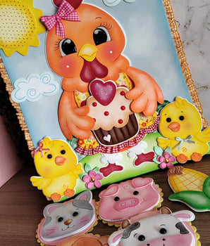 Luva A Galinha Ruiva - Apostila de Moldes