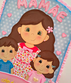 Placa de Porta Dia das Mães - Apostila de Moldes