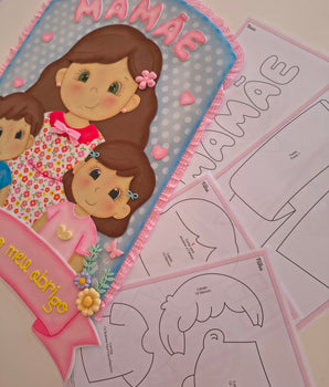 Placa de Porta Dia das Mães - Apostila de Moldes