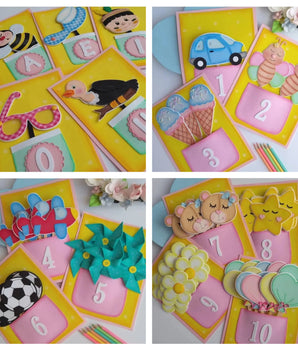 Aprendendo Vogais e Numerais - Apostila de Moldes