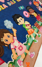 Mural dia das crianças em Eva